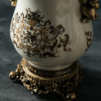Ceramic Resin vase 16.9-inch ice Cracked Pattern Retro Antique Home Decoration Dining Table Living Room Kitchen Bedroom Bookshelf Office Coffee Table Dining Room Fireplace (Color 2) - Image 4