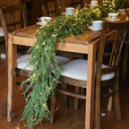 MISSPIN 9ft Christmas Garland with String Lights, Real Touch Cedar Pine Garland, Green Artificial Greenery Garland for Table, Mantle, Wall, Indoor, Outdoor Christmas Decorations - Image 7