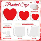 Large Valentine's Day Cardboard Stand Up Set of 3 Sizes 22 inch 31 inch 36 inch with Foothold Photo Props Decoration Valentines Day Conversation Heart Backdrop Stand for Yard Outdoor Indoor - Image 2