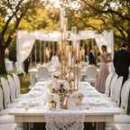 4Pcs 5 Arm Gold Candelabra Centerpieces with Acrylic Lampshade for Table - Image 6