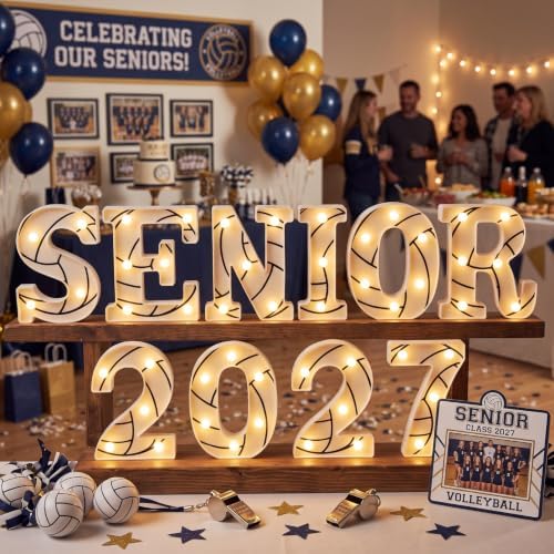 Honoson 10 Pcs Senior 2027 Volleyball Party Decoration Sport Theme Light - Image 6