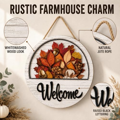 16 Pcs Interchangeable Welcome Sign For Front Door, Changeable Door Sign，16 - Image 4