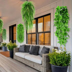 Daifunli 24 Pcs Artificial Hanging Plants Fake Hanging Ferns Plastic Faux Plants for Wall Room Garden Garland Indoor Outdoor Decor No Basket (Boston,Eucalyptus,Ivy Vine,String of Pearls) - Image 5