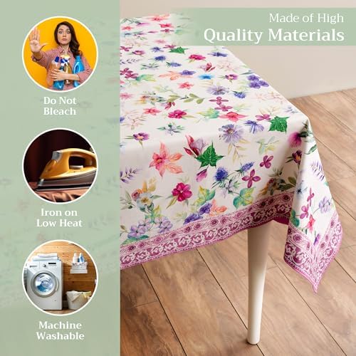 Maison d' Hermine Table Cloth Rectangle Table Reusable 100% Cotton 70"x90" - Image 3