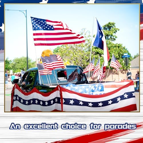 Remagr 2 Pack Patriotic Bunting 2.5x20 ft Flag Banner, 4th of July - Image 7