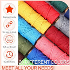 Timgle 20 Rolls Macrame Cord 3 mm X 875 Yards, Candy Colors - Image 4