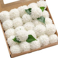 Ling's moment White Artificial Dahlias, Wedding Flowers, 25 pcs by LingsMoment