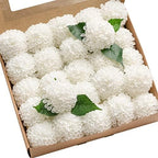 Ling's moment White Artificial Dahlias, Wedding Flowers, 25 pcs by LingsMoment