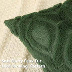 decorUhome Faux Fur Plush Forest Elf Throw Pillow Covers 26x26 Set of 2 - Image 2