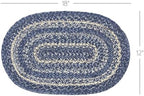 VHC Brands Farmhouse Great Falls Blue Table Placemat, Blue White, Jute Blend, Oval, 12x18 Inches, 8 Pack 8 Pack - Image 4