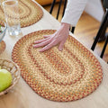 Homespice Harvest Braided Placemats for Country Decor, Oval 13x19 Set of 6 by Homespice