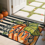 SHACOS Welcome Orange Pumpkin Fall Doormat 32x48 Washable Non-Slip - Image 7