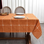 Zobesta Orange Tablecloths Rectangular 98x53 Inch Fall Table Cloth Linen by ZOBESTATABLECLOTH