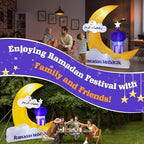 Lewondr 6FT Outdoor Inflatable Ramadan Moon Decorations with 5 LEDs Lights - Image 4