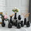 Tanvecle Ceramic Bud Vase Set of 10, Black Small Flower Vases for Decor by Tanvecle