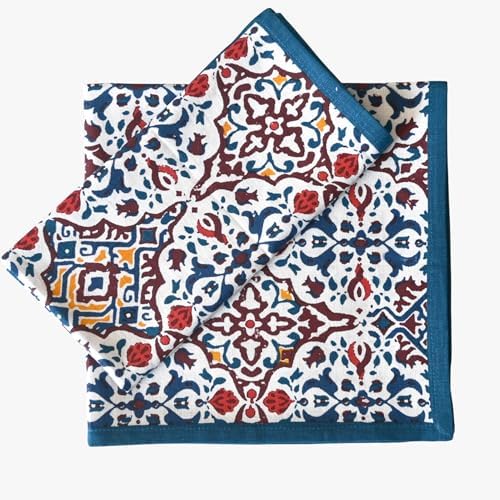 FINGERCRAFT Cloth Napkins Set of 12 Cotton Linen, 20x20 Inch, Antique - Image 2