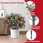 2 Pack 27.5" Patriotic Artificial Flowers w/Stake for 4th of July - Image 4