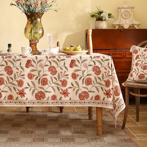 ISAENNE Designer Vintage French Square Small Tablecloth,55"x55" - Image 2