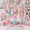 Simgoing 3 Pcs Pastel Christmas Nutcracker Gingerbread Resin Nutcrackers by Simgoing