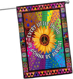 FLAGWIX Hippie Sunflower Flags, Thing Gonna Be Alright House Flag 29.5x39.5 by FLAGWIXLLC