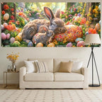 6x13 FT Easter Bunny Garage Door Banner - Colorful Egg Floral Backdrop, Large Indoor Garage Door Cover,Holiday Decoration for Home,Yard,Party - Image 6