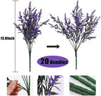 RECUTMS 20 Pcs Outdoor Artificial Flowers UV Resistant Fake Outdoor Plants - Image 2