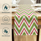 Holiday Table Runners | Chevron Design | Seasonal Table Decorations | Kitchen Dining Table Runner | Made in The USA | Stain Resistant | 14" x 72" Long - Image 3