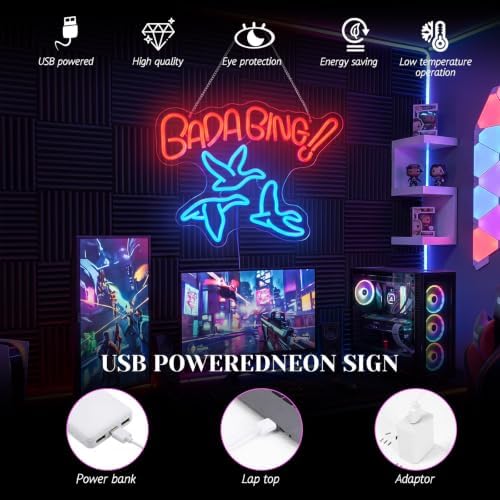 Zhengmy Bada Neon Sign Bing LED Neon Light for Wall Decor - Image 5
