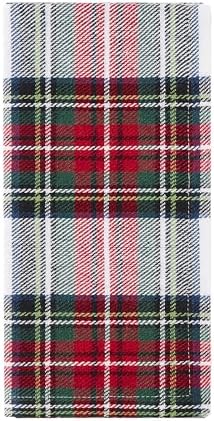 Christmas Classic Holiday Plaid Napkin Set of 8, Multicolor - 17" W x 17" L - Image 2