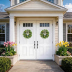 Garvee 20 Inch Lemon Wreath for Front Door, Spring Summer Wreath with Artificial Yellow Lemon, Lamb Ear Leaves & Bow for Famhouse Porch Home Kitchen Wall Decor - Image 7