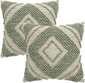 · REDEARTH · Boho Textured Handwoven Throw Pillow Cases - Solitaire Lozenge by REDEARTH