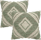 · REDEARTH · Boho Textured Handwoven Throw Pillow Cases - Solitaire Lozenge by REDEARTH