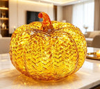 Fall Decorations for Home,Mercury Glass Pumpkin Lights with Timer(Orange) - Image 3