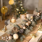 Valery Madelyn 9 Ft Christmas Garland with Lights for Mantle White Gold - Image 3