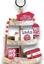 7 Pcs Christmas Themed Tiered Tray Decor Set, Christmas Themed Decor Bundle For Tier Tray, Christmas Tiered Tray Decorations, Seasonal Tier Tray Decor by WintuckHome