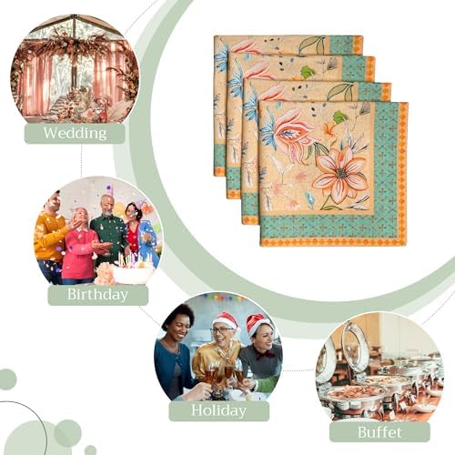 Maison d' Hermine Cloth Napkins Set of 4 Reusable 100% Cotton (20" x 20") - Image 5