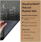 GORILLA GRIP WeatherMAX Door Mat, Indoor Outdoor Use, 35x23, Gray Paw - Image 6