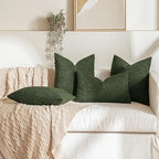 MIULEE 20x20 Decorative Boucle Couch Pillow Covers Dark Green - Image 4