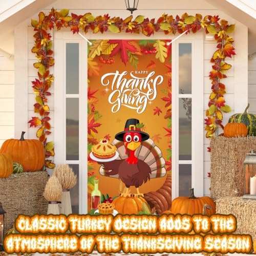 Preboun 6 Pcs Fall Door Cover Decoration Halloween Party Decor - Image 6