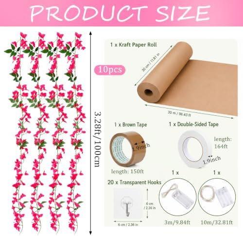 Yinder 35 Pcs Bougainvillea Flowers Tree Decor for Wedding Classroom - Image 3