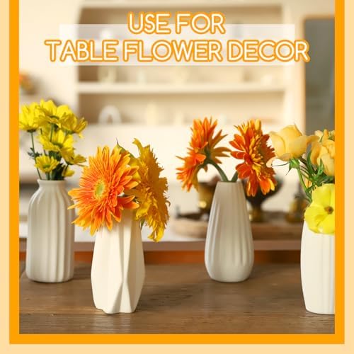 16packs Small White Ceramic Vases - Mini Flower Vases for Centerpieces - Image 3