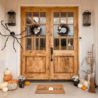 Halloween Ghost Welcome Coir Doormat 17"x30", Outdoor Front Door Mat with Cute Ghost Design, PVC Non Slip Backing, Fall Halloween Welcome Mat for Front Porch Entryway Decor - Image 5