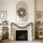 idyllic 6ft 2PCS Spring Pink Lavender Vine Garland Artificial Flower Decor for Front Door Mantel Table Stair Railing Window Porch Indoor Outdoor Home Decor - Image 2