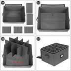 Mayniu Stemware Storage Cases, Wine Glass Storage Box with Dividers - Image 7