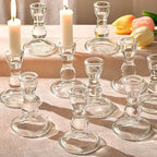 Lanttu 24 Pcs Candlestick Holders Bulk 3.55''x2.56'' Taper Candle Holders - Image 4