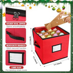 SATINIOR 6 Pcs Christmas Tree Storage Bag Set, Ornament Box, Red, 5 ft - Image 3