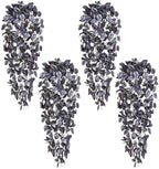 BLEUM CADE Fake Hanging Plants, 4pcs Artificial Hanging Plant, Faux Deep Purple Vines Hanging Plant for Wall Home Living Room Indoor Outdoor Halloween Decor (No Baskets) by BLEUMCADE