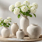 Vanselia Ceramic Flower Vase Home Decor - Large Farmhouse Table Vases Rustic Vintage Living Room Kitchen Bedroom Decorations for House Book Shelf Office Coffee Desk Dining Fireplace (9" Rustic) - Image 6