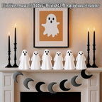 Leinuosen 6 Pcs White Ceramic Ghost Figurines Halloween Tabletop Decor - Image 4