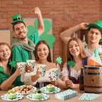 Pickmesh 250 Pcs St. Patrick's Day Party Supplies Kit for 50 – Shamrock Disposable Paper Plates, Napkins and Cups for St. Paddy's Day Party, Irish Celebration, Birthday Decorations - Image 4